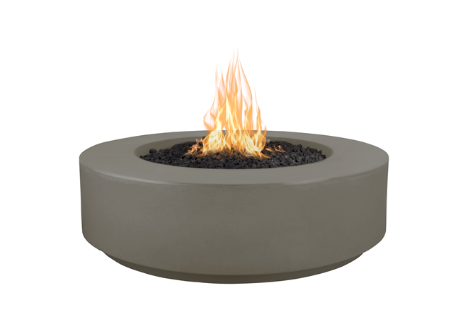 Florence Concrete 42" Fire Pit 12" Tall - Free Cover ✓ [The Outdoor Plus] | Outdoor Heat Direct