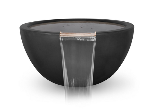 Luna Concrete Water Bowl 30" - Free Cover ✓ [The Outdoor Plus]  | Outdoor Heat Direct