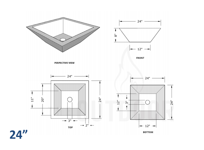 Maya Concrete Planter Bowl [The Outdoor Plus] | Outdoor Heat Direct