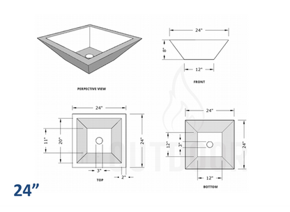 Maya Concrete Planter Bowl [The Outdoor Plus] | Outdoor Heat Direct