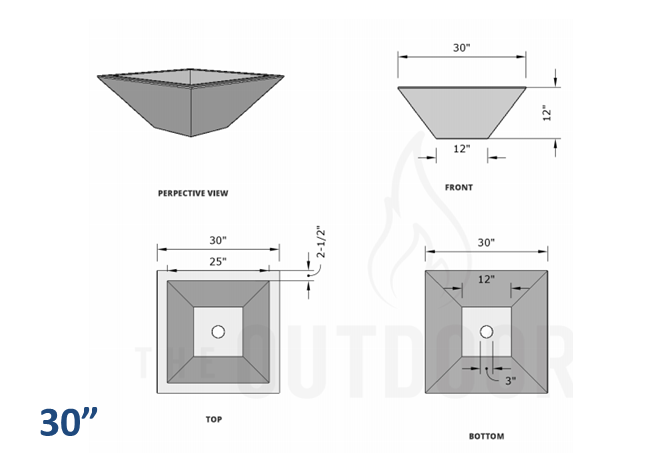 The Outdoor Plus Maya Concrete Planter Bowl - The Fire Pit Collection
