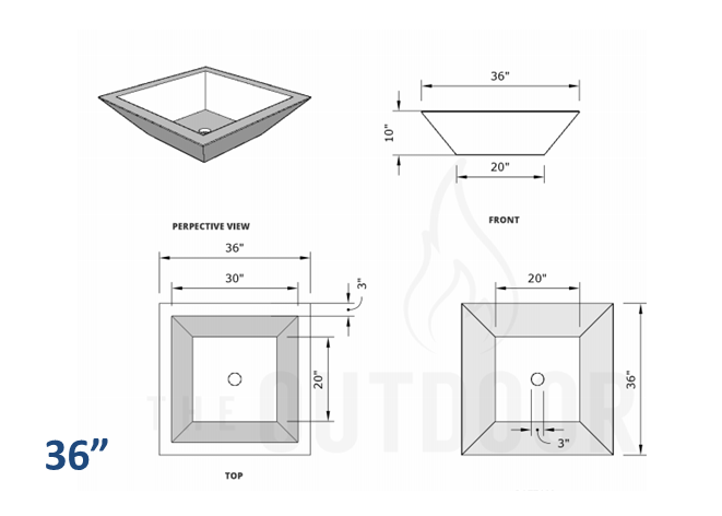 Maya Concrete Planter Bowl [The Outdoor Plus] | Outdoor Heat Direct