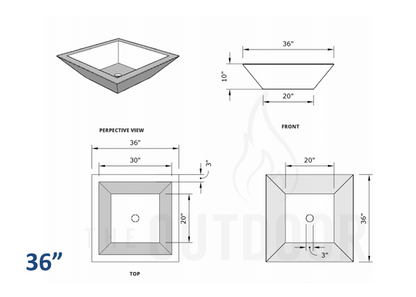 Maya Concrete Planter Bowl [The Outdoor Plus] | Outdoor Heat Direct