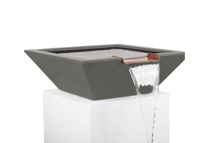 Maya Concrete Water Bowl - Free Cover ✓ [The Outdoor Plus]| Outdoor Heat Direct