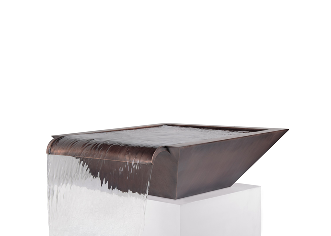 The Outdoor Plus Maya Copper Water Bowl - Wide Spillway + Free Cover - The Fire Pit Collection