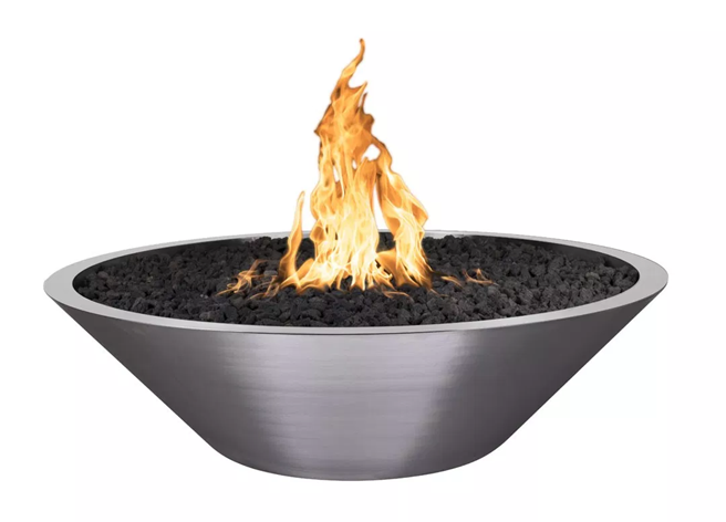 The Outdoor Plus Cazlon Stainless Steel Fire Pit + Free Cover | Outdoor Heat Direct