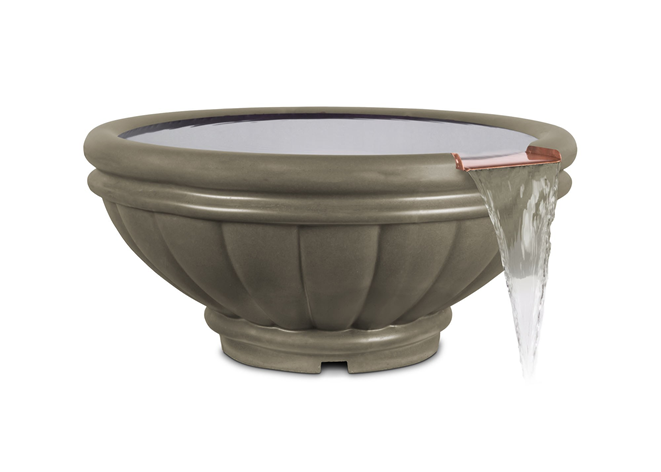 Roma Concrete Water Bowl - Free Cover ✓ [The Outdoor Plus] | Outdoor Heat Direct 