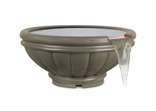 Roma Concrete Water Bowl - Free Cover ✓ [The Outdoor Plus] | Outdoor Heat Direct 
