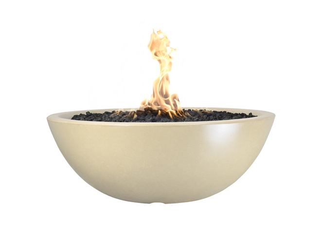 Sedona Concrete Fire Pit - Narrow Ledge - Free Cover ✓ [The Outdoor Plus] | Outdoor Heat Direct