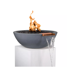 Load image into Gallery viewer, The Outdoor Plus Sedona Concrete Fire &amp; Water Bowl + Free Cover - The Fire Pit Collection
