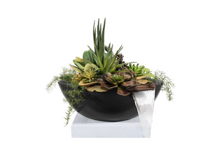 The Outdoor Plus Sedona Concrete Planter Bowl with Water - The Fire Pit Collection