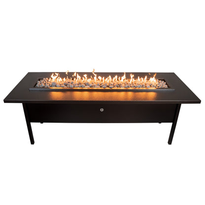 The Outdoor Plus Seashore Metal Fire Table + Free Cover | Outdoor Heat Direct