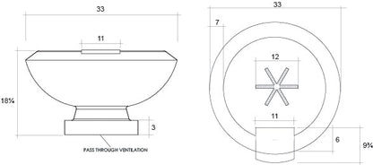 Fire & Water Bowl 31" Ibiza - Free Cover ✓ [Prism Hardscapes]