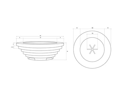 Prism Hardscapes Triton Fire Bowl 48"  - Free Cover ✓