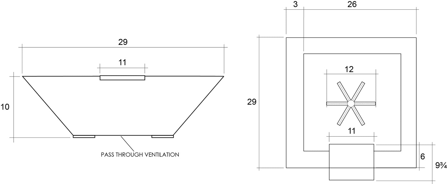 Fire & Water Bowl Lombard-P 29"  - Free Cover ✓ [Prism Hardscapes] | Outdoor Heat Direct