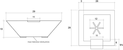 Fire & Water Bowl Lombard-P 29"  - Free Cover ✓ [Prism Hardscapes] | Outdoor Heat Direct