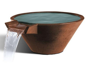 Cascade Conical Water Bowl - Free Cover ✓ [Slick Rock Concrete]