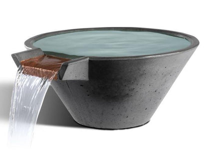 Cascade Conical Water Bowl - Free Cover ✓ [Slick Rock Concrete]