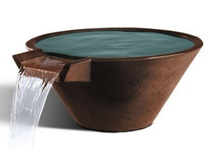 Cascade Conical Water Bowl - Free Cover ✓ [Slick Rock Concrete]