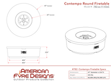 Load image into Gallery viewer, Contempo Round Firetable + Free Cover - American Fyre Designs