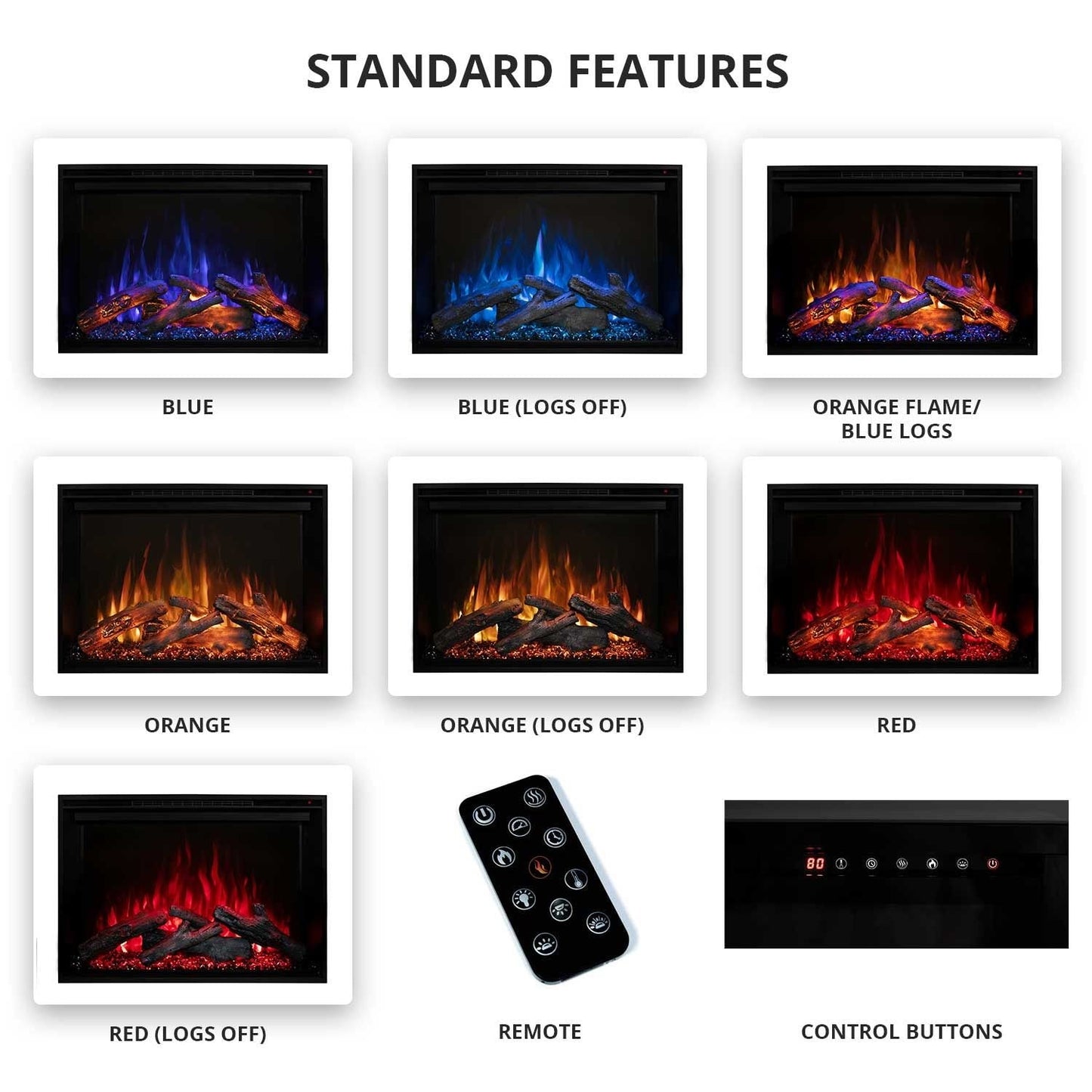 Modern Flames LG 7" Surround for Redstone 26 (Covers 36 3/4"W x 25 1/4"H)