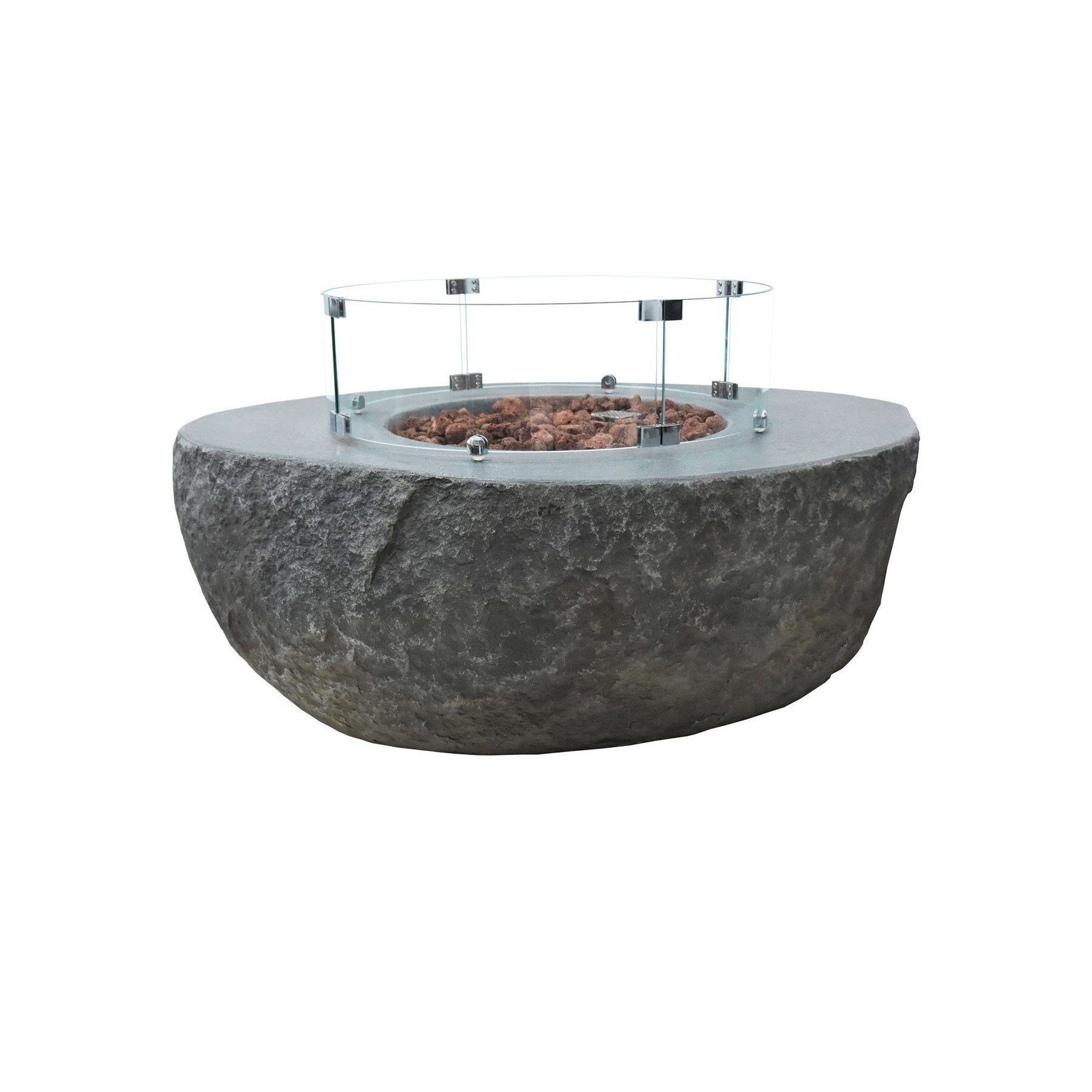 Elementi Boulder Fire Table | Outdoor Heat Direct