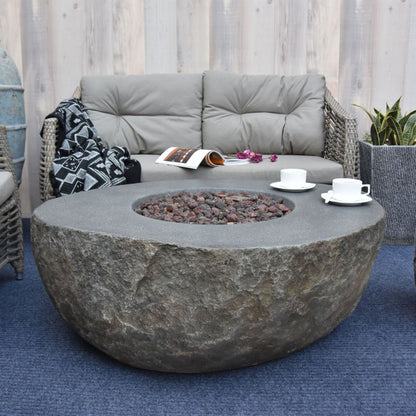 Elementi Boulder Fire Table | Outdoor Heat Direct