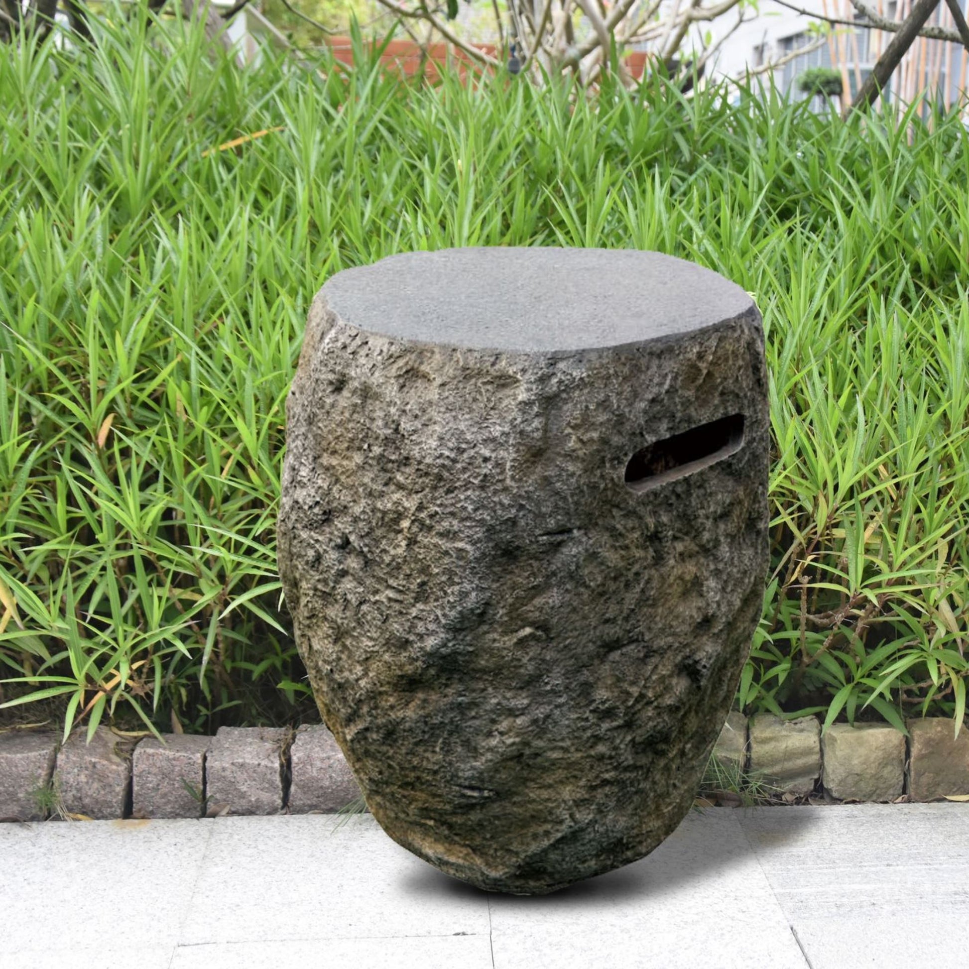 Elementi Boulder Tank Cover - 24.8''H | Outdoor Heat Direct