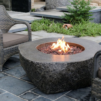 Elementi Fiery Rock Fire Table | Outdoor Heat Direct