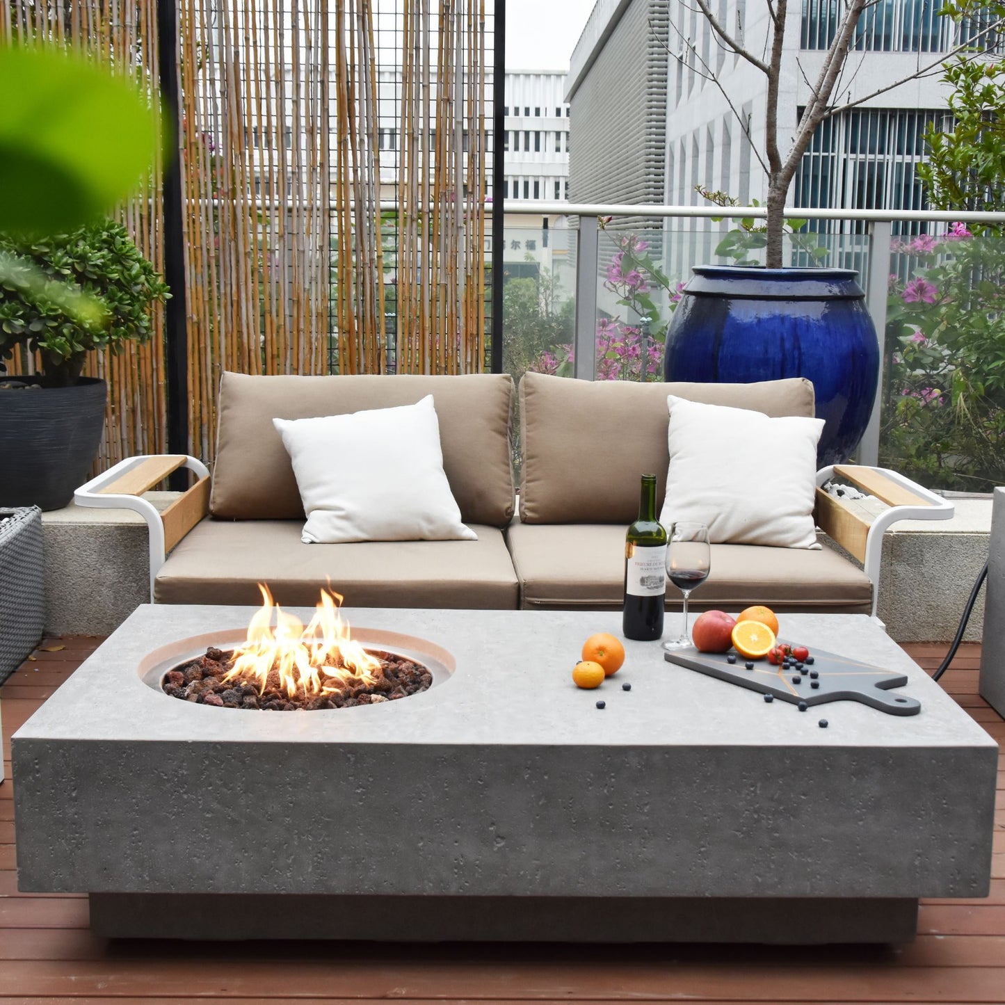 Elementi Metroplis Fire Table | Outdoor Heat Direct