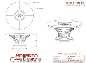 Fiesta Firetable + Free Cover - American Fyre Designs