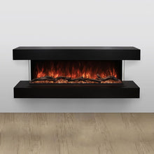 Load image into Gallery viewer, Modern Flames Weathered Walnut Lpm-4416 Wall Mounted Floating Electric Fireplace