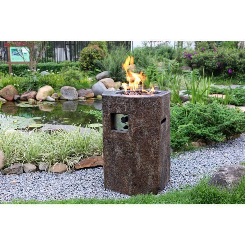 Modeno Basalt Column Fire Pit | Outdoor Heat Direct