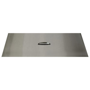 The Outdoor Plus 76" x 16" Stainless Steel Rectangular Fire Pit Lid